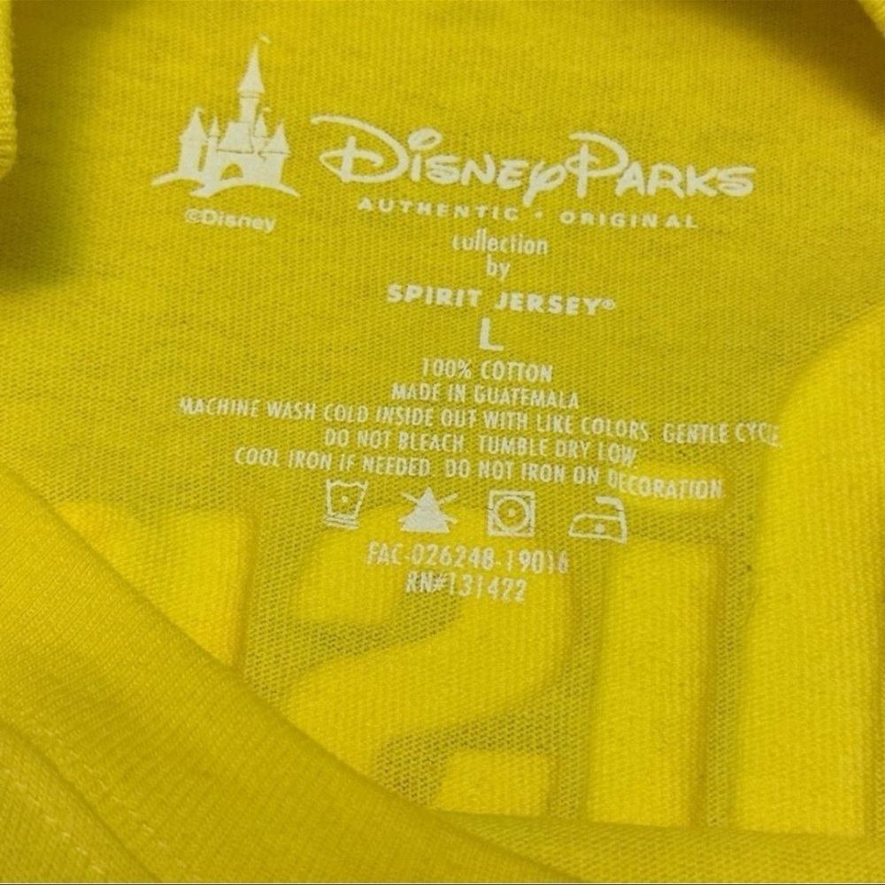 Disney Parks Spirit Jersey in Vibrant Yellow size L - Picture 3 of 10